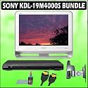 Sony Bravia M-Series KDL-19M4000/S 19-Inch 720p LCD HDTV (Silver) + Sony DVD Player w/ Deluxe Accessory Kit