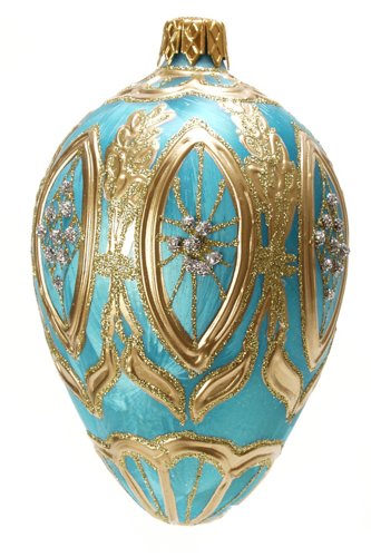 Museum Collection Fabergé Siberian Ice Egg Glass Ornament-Large
