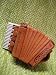 VANCA Craft Music Installment Petit Mini Mascot Leather Key Chains * ACCORDION *