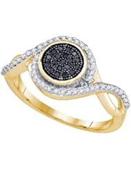 0.20CTW BLACK DIA MICRO-PAVE RING