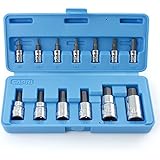 Capri Tools CP30002 S2 Metric Hex Wrench Bit Socket Sets, 13-Piece