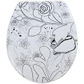 Wenko 18362100 WC-Sitz Jardin - rostfreie Edelstahlbefestigung, Duroplast