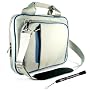 Kroo Blue and Gray Creamy Carrying Case Optional Shoulder Strap For Panasonic DMP-B15 Portable Bluray Blu Ray Player Now with More Space, More Durable, Looks CooL + Includes a 4-inch Determination Hand Strap