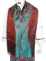 Tanchoi Silk Womens Scarves Jacquard Pattern 22 x 72 inches (srft065)