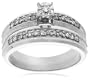 10k White or Yellow Gold Diamond Bridal Ring Set (1/4 cttw, I-J Color, I2-I3 Clarity)