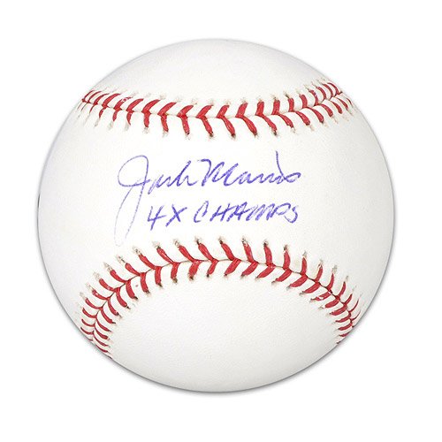 Mounted Memories Detroit Tigers Jack Morris Autographed Baseball with 4 x Champs Inscription