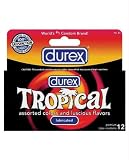 12 Durex Color and Scents Condoms - Aslo Known As Tropical Condoms