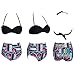 SANWOOD High Waist Retro Bikini Carnival Swimsuit Swimwear Set