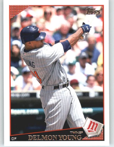 2009 Topps Baseball Card # 656 Delmon Young - Minnesota Twins - Shipped In Protective Screwdown Display Case!