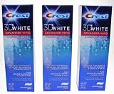 3 x CREST 3D WHITE ADVANCED VIVID WHITENING TOOTHPASTE Health & Personal Care