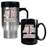 Texas A&M Aggies NCAA Stainless Travel Mug And Ceramic Mug Set