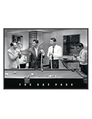 Single Detail Page Misc: Frank Sinatra and the Rat Pack Playing Pool Quality Black Metal Framed Poster 36 x 24 - 123Posters