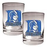 Duke Blue Devils 2 Piece Rocks Glass Set NCAA College Athletics