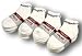 Dada Women's Sports Ankle Socks, 12 pack, White