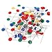 Wisehands Multi-colored Flat Flower Head Pins Boxed, 100 Per Pack - Colorful, Pack of 2