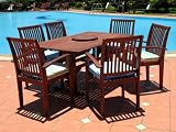 Outdoor Patio Furniture Set: 9pc Dining with Cover