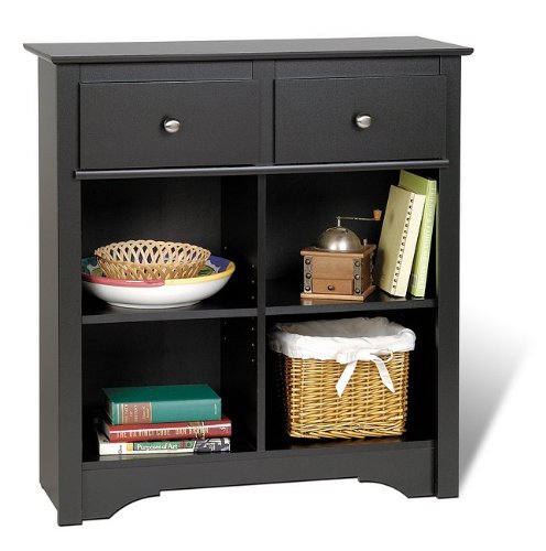 2 Drawer Buffet Table-Black