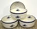 New England Fish House Chowder Bowls - BLUE - Set of 4