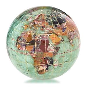 Kalifano 3-in. Gemstone Globe Paperweight