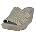 Skechers Cali Women's Parallel-Milk And Honey Wedge Sandal, Taupe Silver, 8.5 US/8H M US