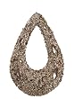 11" Golden Encrusted Sequins and Jewels Hoop Christmas Ornament