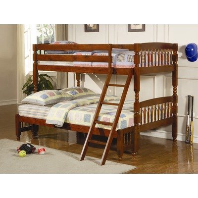 Dayton Twin/Full Bunk Bed Brown Pine