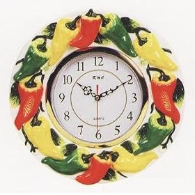 CHILI PEPPER 3-Dimensional Wall Clock BRAND NEW!