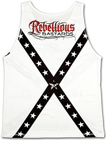 Hell Yeah I Am A Fucking Rebel Classical White And Black Tank Top (X-Large)
