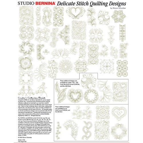 Brother PES Embroidery Card DELICATE STITCH QUILTING 