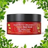 ORGANIC VITAMIN HAND & BODY SCRUB With MSM BY MARYRUTH 8oz - Mild Fresh Scent & Completely Non-Toxic! - Exfoliates Dry, Damaged Or Normal Skin while replenishing it with a rare blend of 72% Certified Organic, Raw, and Plant Ingredients. Fine Sugar Granules then Heal the Skin with a blend of Vitamin A, Vitamin D & Vitamin E. Highest Content Purity Organic, Vegan & Kosher Ingredients. Always Cruelty Free. For Men & Women for use on hands and body. Made in Small Batches with Love.