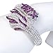 EVER FAITH® Silver-Tone Sleeping Pegasus Austrian Crystal Bracelet