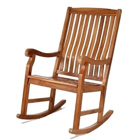 Java Teak Hardwood Outdoor Patio Rocking Chair by Living Room Chairs
