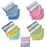 Luvable Friends 4 Pack Washcloths, Pink