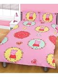 Peppa Pig Spiral Pink Double Duvet OFFICIAL