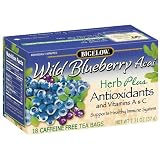 Bigelow Herb Plus Wild Blueberry Acai 18 Count Boxes Pack of 6 by Bigelow