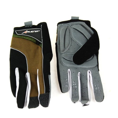 Avenir Comfy Gel Long Finger Gloves Small Earth Tones/Black