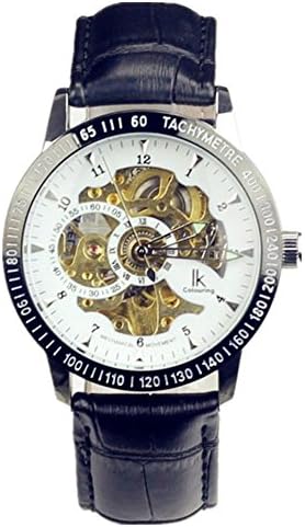 Hot snakeskin pattern leather domineering personality Men's Watch Sports Watches (White)