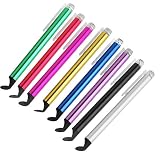 8 x Stylet Bout Plat en Verte / Rouge / Rose Vif / Jaune / Bleue / Violet / Noir / Argent pour Les &Eacute;crans Tactiles de Tablettes et les Smartphones (iPhone, iPad, Samsung, Motorola, LG, HTC, Blackberry)