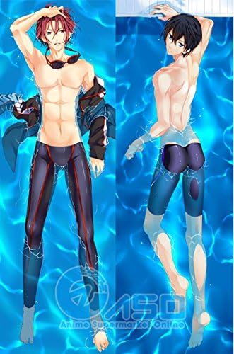 Natural Dreamer 150cm Japanese Free iwatobi swim club Dakimakura Nanase Haruka BL decorative Anime Male Pillow Case Cover Hugging Body Bedding(150*50cm)
