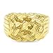 Men's 19mm Wide Chunky 14k Gold Plated Nugget Statement Ring