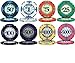 Scroll Design Ceramic 10gm Poker Chips - 8 Chip Sample Set