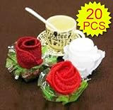 Romantics Rose Towel Cake Flower Favors, Towel Sets, Red, Gift Idea - Price for 20 units