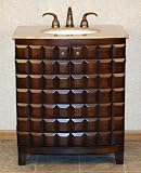 30.5 Bathroom Furniture Travertine Top Single Sink Vanity Cabinet 3301T
