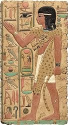 Egyptian Priest Relief, Color Finish - Grande