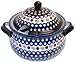 Bunzlauer Polish Pottery 1004-41A 3-Quart Terrine with Lid, Blue with White and Terra Cotta