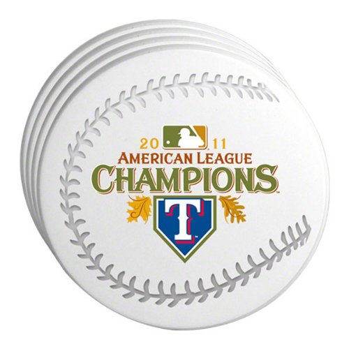 Texas Rangers 2011 American League Champions 4-pack Coasters