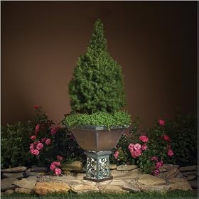 Ainsley Square Lighted Urn Planter Low Voltage Exterior Lighting Fixture 15417VGB by Kichler