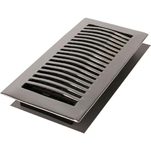 Decor Grates HSL212-C 2-Inch by 12-Inch Brass Floor Register, Chrome