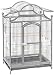 Cage Connention Pagoda Style Bird Cage with Hinged Door, 22 x 16 x 34, Gun Metal Grey