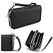 Hoxis Generous Double Zip-around Faux Texture Leather Organizer Wallet/ Office Lady Wristlet, Black